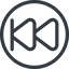 Line, down, normal, circle, video, play, forward, backward, mp3, player, fast, pause, forward-fast icon