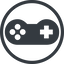 Line, down, normal, solid, circle, game, gaming, games, gamepad, pad, joystick, gamepad-solid icon