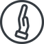 Line, left, normal, circle, horizontal, mirror, healthcare, help, care, gift, hand, giving, giving-hand, love, give icon