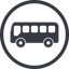 Line, normal, wide, circle, horizontal, mirror, car, vehicle, transport, bus, side, bus-side icon