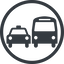 Line, normal, circle, car, vehicle, transport, bus, dot, ground, transportation, ground-transportation, dot-ground-transportation icon