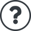 Line, normal, circle, question, mark, question-mark, help icon