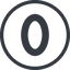 Line, normal, circle, number, font, digit, zero, nul icon