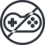 Line, down, normal, circle, horizontal, mirror, prohibited, game, gaming, games, gamepad, pad, joystick icon