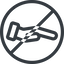 Line, down, normal, circle, horizontal, mirror, prohibited, healthcare, help, care, gift, hand, giving, giving-hand, love, give icon