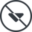 Line, down, normal, wide, circle, arrow, direction, prohibited, caret, caret-solid icon