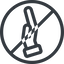 Line, left, normal, circle, prohibited, healthcare, help, care, gift, hand, giving, giving-hand, love, give icon