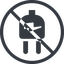 Line, right, normal, circle, horizontal, mirror, prohibited, electricity, plug, charge, charger, electric, electrics, electrical, plug-alt icon