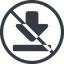 Line, up, normal, circle, download, downloaded, downloading, prohibited, download-solid icon
