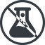 Line, up, normal, circle, prohibited, bubble, bubbles, graduated, erlenmeyer, chemical, flask, lab, laboratory, chemistry, potion, glassware, conical, bubbling, boiling, bulbous, erlenmeyer-bubbling-alt-solid icon