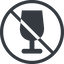 Line, normal, circle, glass, prohibited, party, wine, empty, champagne, glass-wine, drink, water, glass-wine-empty-solid icon