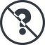 Line, normal, circle, question, mark, prohibited, question-mark, help icon