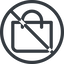 Line, normal, circle, prohibited, shopping, cart, market, handbag, bag, bags, shopping-bag icon