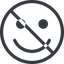 Line, normal, circle, prohibited, smiley, happy, emoji, smiley-happy icon
