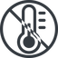 Line, normal, circle, prohibited, temperature, thermometer, cold, heat, hot icon