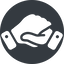 Down, normal, solid, circle, horizontal, mirror, business, hand, handshake, shake, agreement, deal, hands, shaking, agree, handshake-solid icon