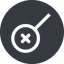 Down, normal, solid, circle, cross, search, magnifying, glass, research, magnifying-glass, keywords, keyword, glass-cross, no-result, magnifying-glass-cross icon
