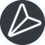 Down, normal, solid, circle, message, paper, messaging, plane, airplane, aeroplane, submit, send, paper-plane, paper-plane-alt icon