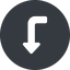 Left, normal, solid, circle, sign, confirm, horizontal, mirror, arrow, key, submit, send, return, enter, return-sign-solid, return-sign icon