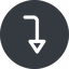 Left, normal, solid, circle, sign, confirm, arrow, key, submit, send, return, enter, return-sign icon