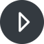 Right, normal, solid, circle, arrow, direction, caret icon