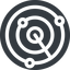 Right, normal, solid, circle, gps, place, radar, localisation, radar-alt, sonar icon