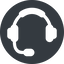 Normal, circle, horizontal, mirror, phone, , call, headset-solid, headset, headphone, microphone, support icon