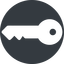 Up, normal, solid, circle, horizontal, mirror, unlocked, unlock, locked, lock, key, access, security, key-solid icon
