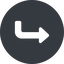 Up, normal, solid, circle, sign, confirm, horizontal, mirror, arrow, key, submit, send, return, enter, return-sign-solid, return-sign icon