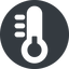 Normal, solid, circle, horizontal, mirror, temperature, low, thermometer, cold, thermometer-low, thermometer-low-solid icon