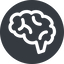 Normal, solid, circle, side, human, idea, brain, intelligence, brain-side-alt, synapse, neuron, memory icon