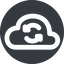 Normal, solid, circle, upload, update, data, cloud, sync, synchronize, cloud-sync, cloud-sync-wide icon