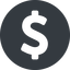 Normal, solid, circle, symbol, money, donate, donation, coin, dollar, currency, us, usa, dollar-solid icon