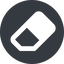 Normal, solid, circle, remove, eraser, erase, rubber, eraser-solid icon