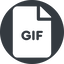 Normal, solid, circle, image, graphics, video, file, photo, picture, clip, gif, animation, motion, animated, meme, interchange, file-gif-solid, file-gif icon