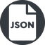 Normal, solid, circle, javascript, js, format, file, value, key, data, object, json, array, property, parse, api, file-json-solid icon