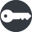 Up, normal, solid, circle, unlocked, unlock, locked, lock, key, access, security, key-solid icon
