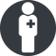 Normal, solid, circle, nurse, medical, healthcare, health, male, medic, doctor, hospital, male-nurse, male-nurse-solid icon