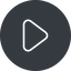 Up, normal, solid, circle, arrow, video, play, mp3, player, pause, play-thin icon