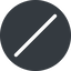 Normal, solid, circle, slash, division, slant, obelus, anti-slash icon