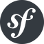 Normal, solid, circle, logo, brand, php, framework, symfony icon