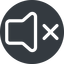Up, normal, solid, circle, speaker, volume, mute, unmute, music, sound, loudspeaker, volume-mute, silence, silent icon