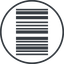 Thin, line, left, circle, barcode, barcode-thin icon