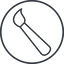 Thin, line, right, circle, paint, brush, illustrate, drawing, painting, brush-thin icon