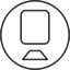 Thin, line, right, circle, youtube, video, camera, film, movie, videocamera, videocamera-thin icon