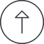 Thin, line, up, circle, arrow, arrow-thin icon