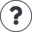 Thin, line, circle, question, mark, question-mark, help icon