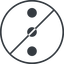 Thin, line, right, circle, ellipsis, three, dots, wider, prohibited, menu, collapse, ... icon