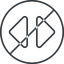 Thin, line, right, circle, prohibited, order, sort, sort-thin icon