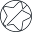 Thin, line, right, circle, star, rate, rating, prohibited, star-thin, favorite icon